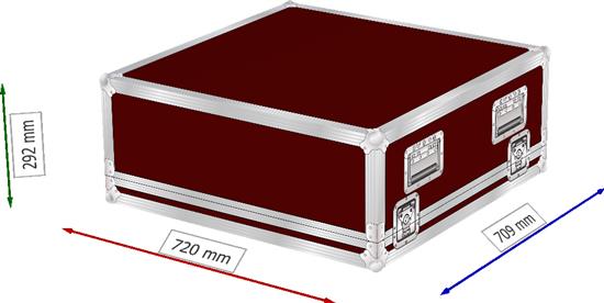 Flightcase für InterM CMX-1264 (WxDxH) 684X623X128 mm mit Hybridklappe hinten