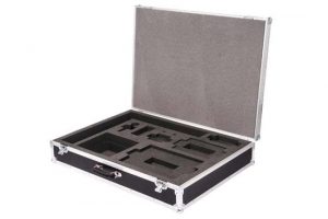 Kofferflightcase schwarz mit Inlay für diverse Apple Produkte