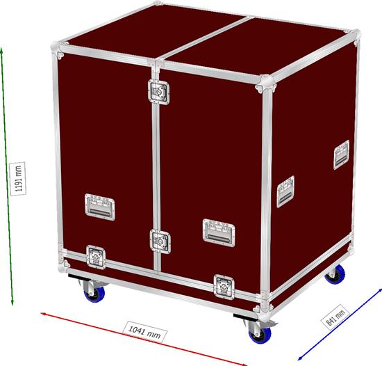 Profi Haubencase geteilt auf Rollen 1000x800x1000 BxTxH