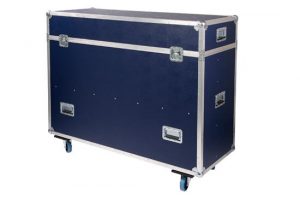 Profi Transportcase in navyblau auf Rollen