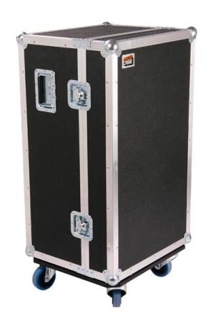 SingleDoor Flightcase schwarz mit Türanschlag rechts