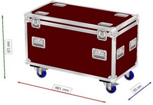 Trunk case on wheels compartments 310x480x500mm WxDxH 3in1