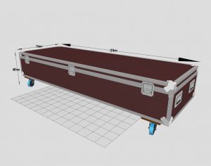 Truhencase 2040x680x310mm BxTxH mit Rollen abschließbar