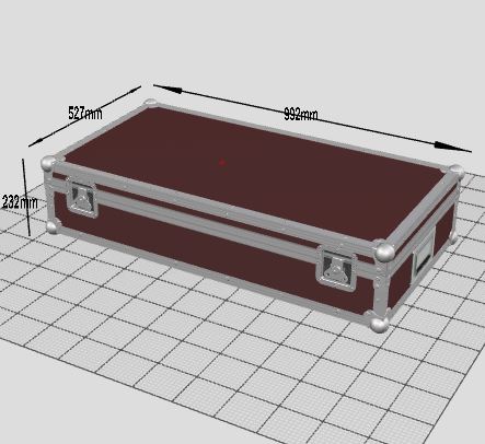 Truhencase 925x460x140 mm mit Schaumstoff
