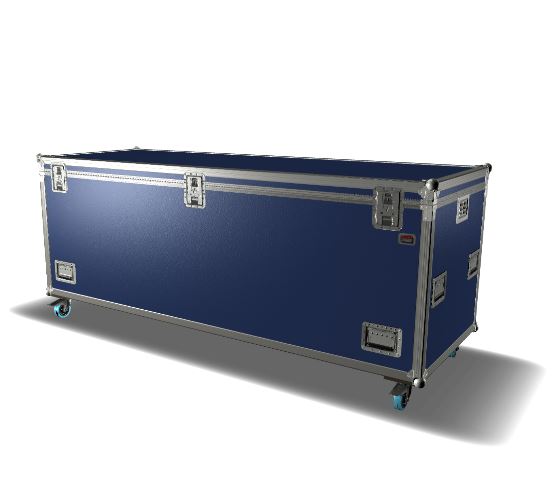 Heavy Truhencase navyblau Rollen 2300x800x800