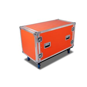 12HE Profi Rack 90 tief orange auf Rollen