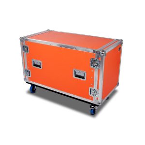 12HE Profi Rack 90 tief orange auf Rollen