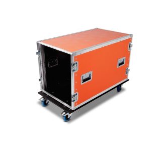 12HE Profi Rack 90 tief orange auf Rollen
