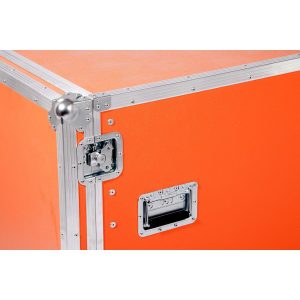12HE Profi Rack 90 tief orange auf Rollen