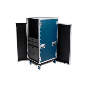 24 HE Profi Rack 60 cm Einbautiefe mit Rackschiene hinten