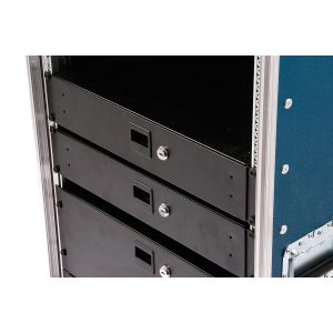 24 HE Profi Rack 60 cm Einbautiefe mit Rackschiene hinten
