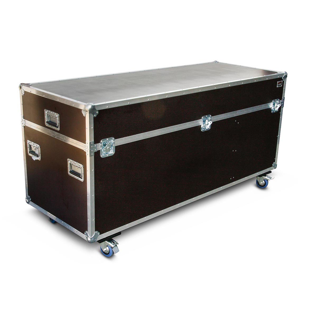 Truhencase für 4 Stück Frameless 55" Monitore und zusätzliches 60cm Zubehörfach