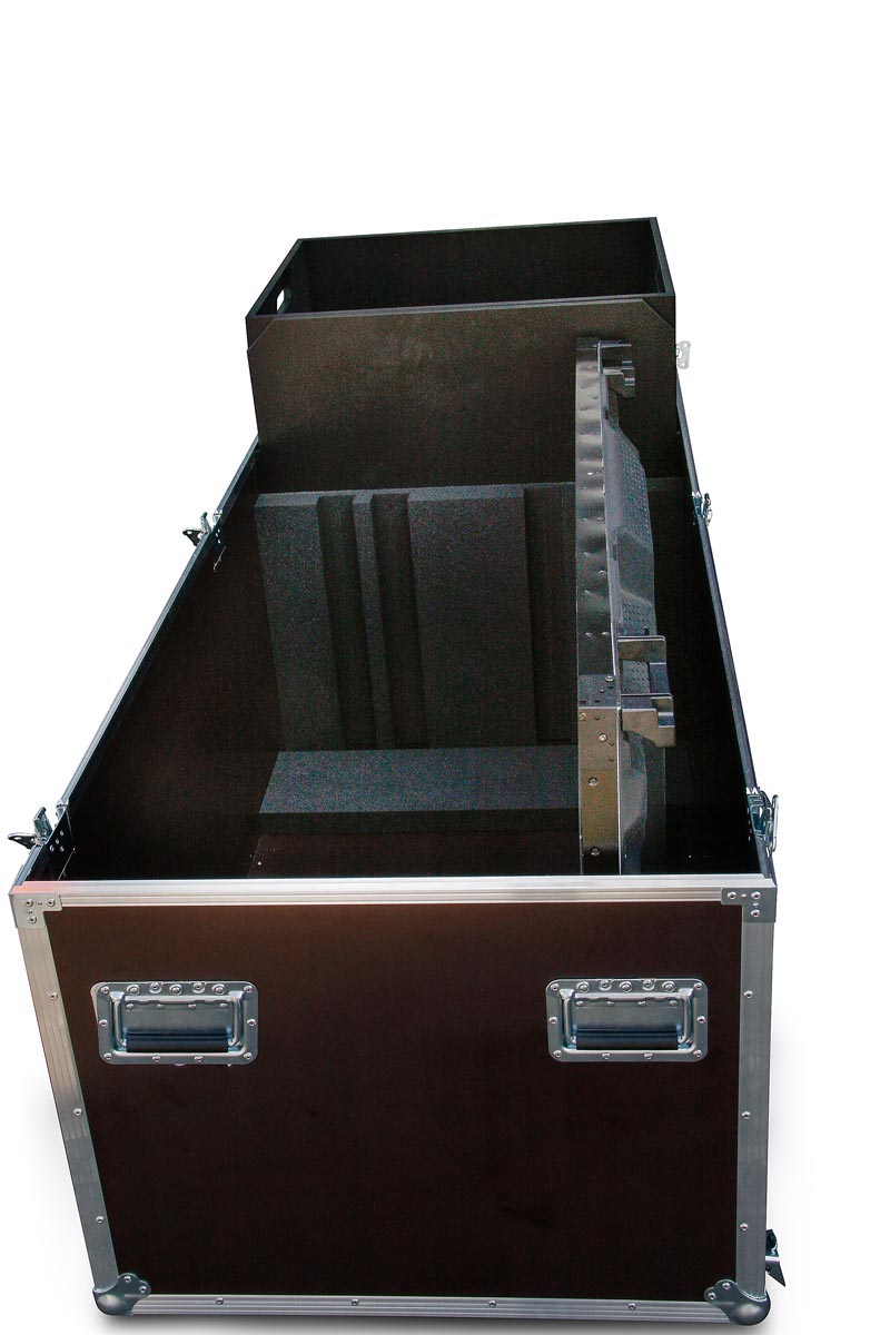 Truhencase für 4 Stück Frameless 55" Monitore und zusätzliches 60cm Zubehörfach
