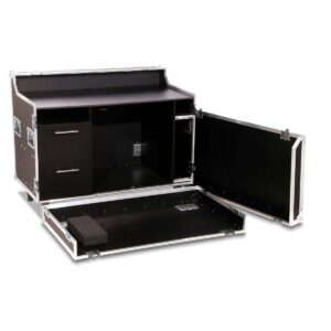 Workstation Office Case schwarz mit abnehmbaren Deckeln