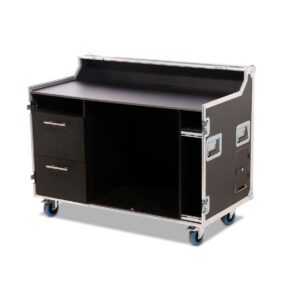 Workstation Office Case schwarz mit abnehmbaren Deckeln