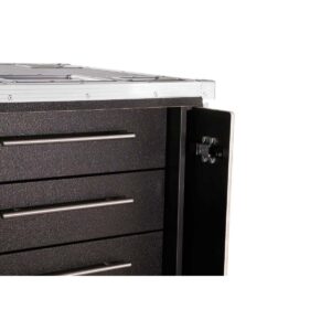 Sliding Door Case mit 6 Schubladen + Radmulden + Rollen