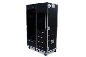 Garderobencase mit LED-Spiegel und Schubladen