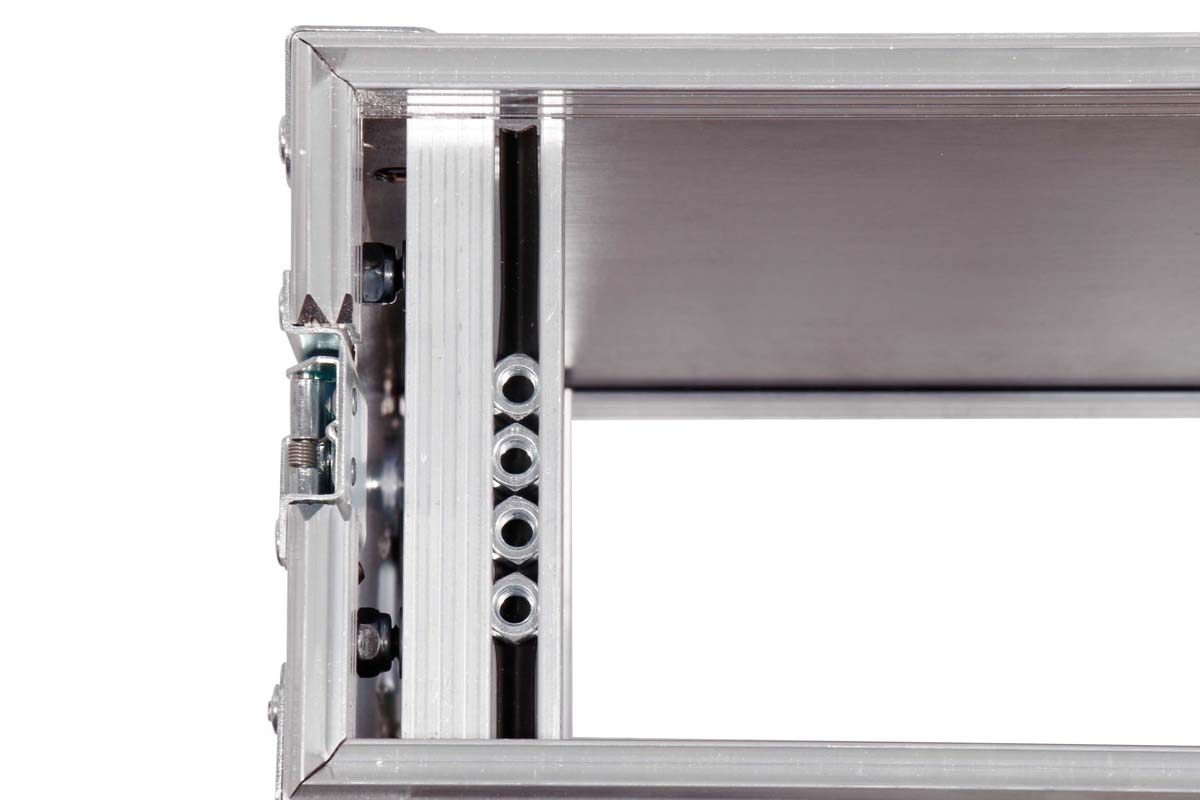 2U Double Door Rack, 9.5-inch Variable Width