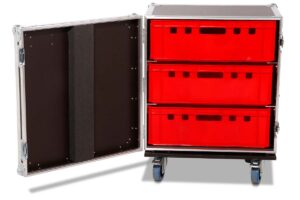 Accessory Case 1x3 Boxes E2 Euronorm Polyboard