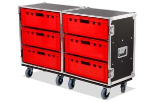 Zubehörcase 2x3 Kisten E2 Euronorm Polyboard