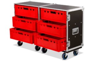 Zubehörcase 2x3 Kisten E2 Euronorm Polyboard