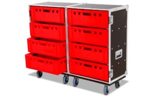 Zubehörcase 2x4 Kisten E2 Euronorm Polyboard