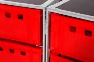 Zubehörcase 2x4 Kisten E2 Euronorm Polyboard