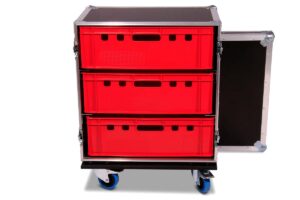 Zubehörcase 1x3 Kisten E2 Euronorm, Deckel abnehmbar