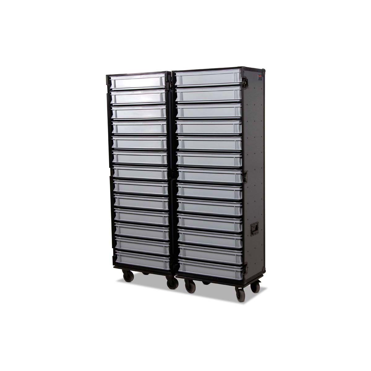 Professional Cabinet Case with 2x13 Accessory Boxes, 600x400x120 mm