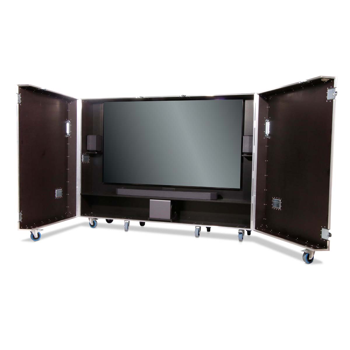 Heavy TV-Schrank für 77" Sony Bravia 8 Display und Samsung Q995F Soundbar