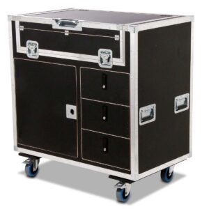 Workstation Sliding Shockmount Case 12HE + 3 Schubladen