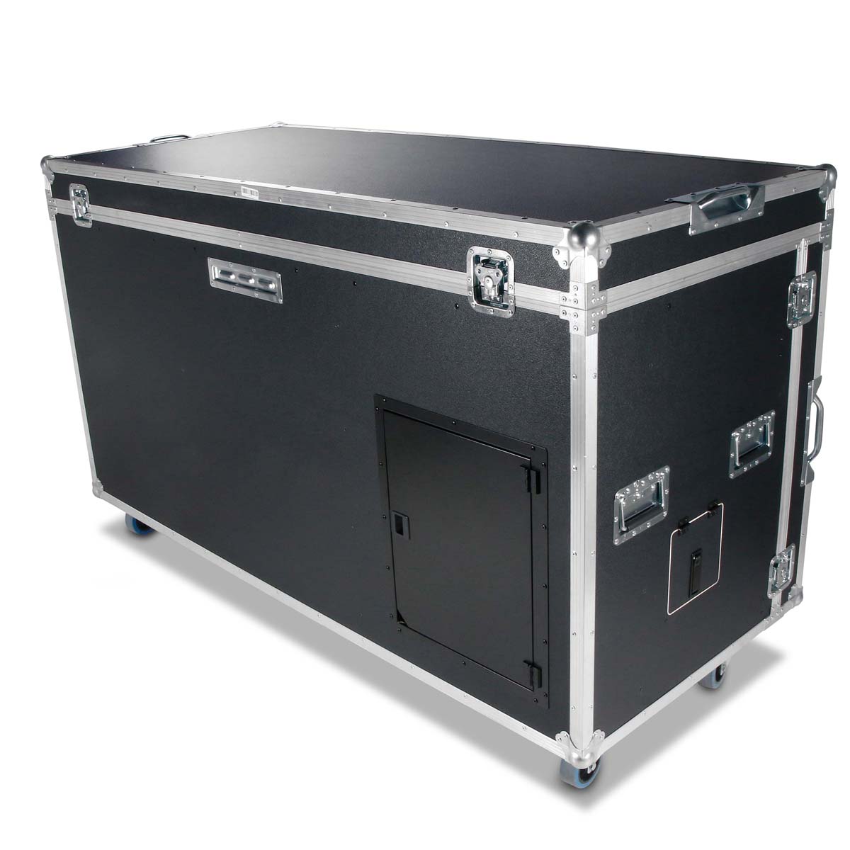 Flight-case cuisine mobile avec plaque de cuisson et évier