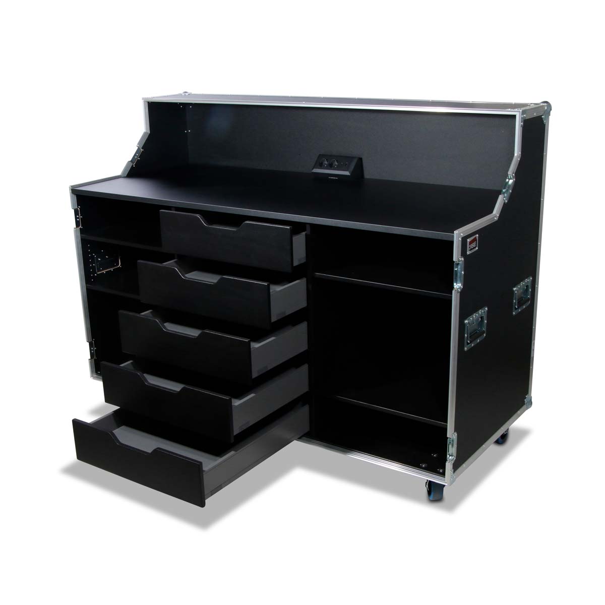 Caisson de bureau mobile (1600 x 800 x 1200 mm) avec 5 tiroirs