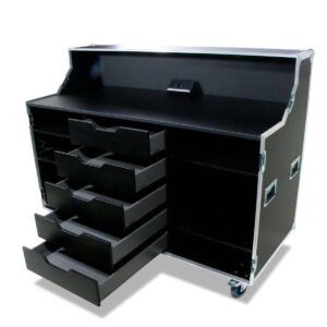 Valise de bureau 1600x800x1200 avec 5 tiroirs et tablette coulissante