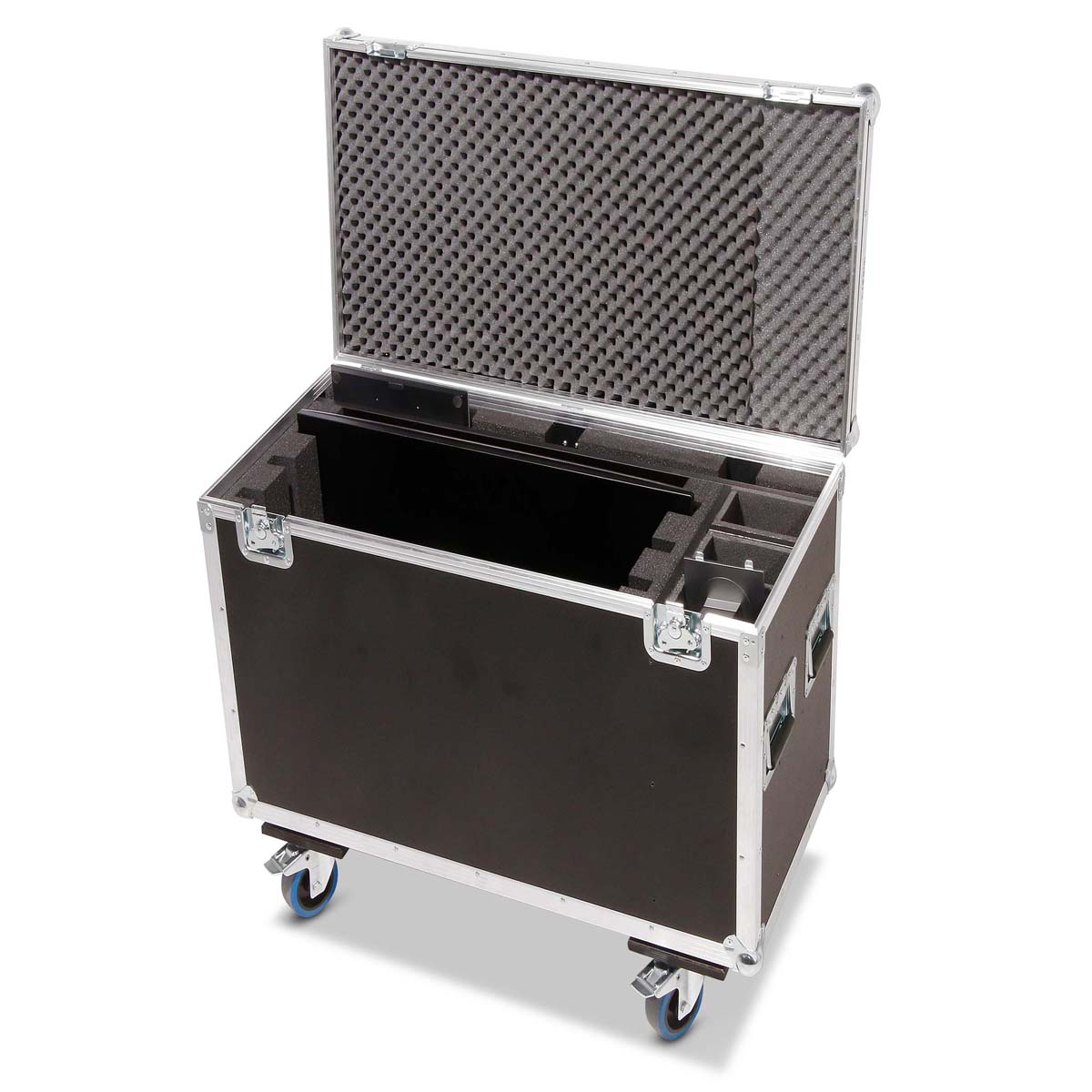 Flight-case type coffre pour 3 moniteurs DELL U3219Q (pieds démontés)