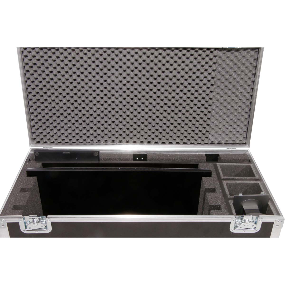 Flight-case type coffre pour 3 moniteurs DELL U3219Q (pieds démontés)