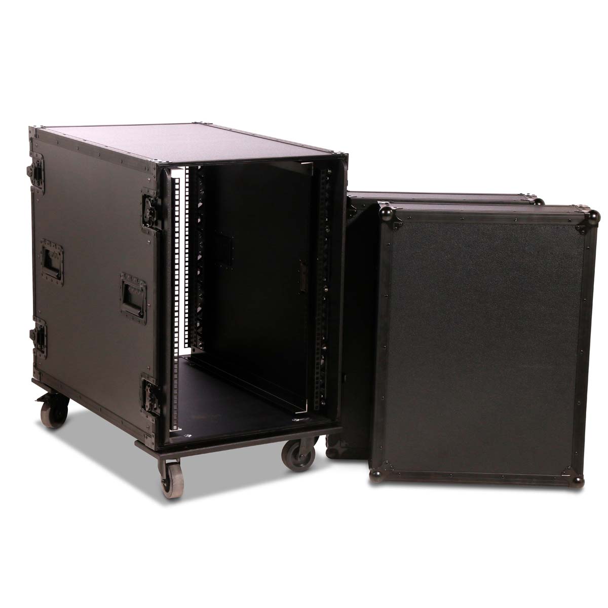 16 HE Heavy IT Shockmount Rack 85 + Rollen *All black*