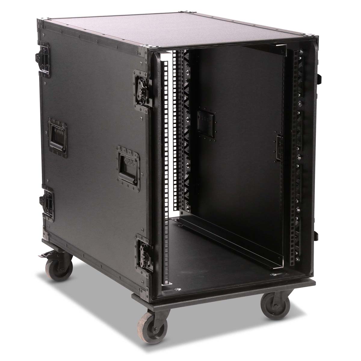 16 HE Heavy IT Shockmount Rack 85 + Rollen *All black*
