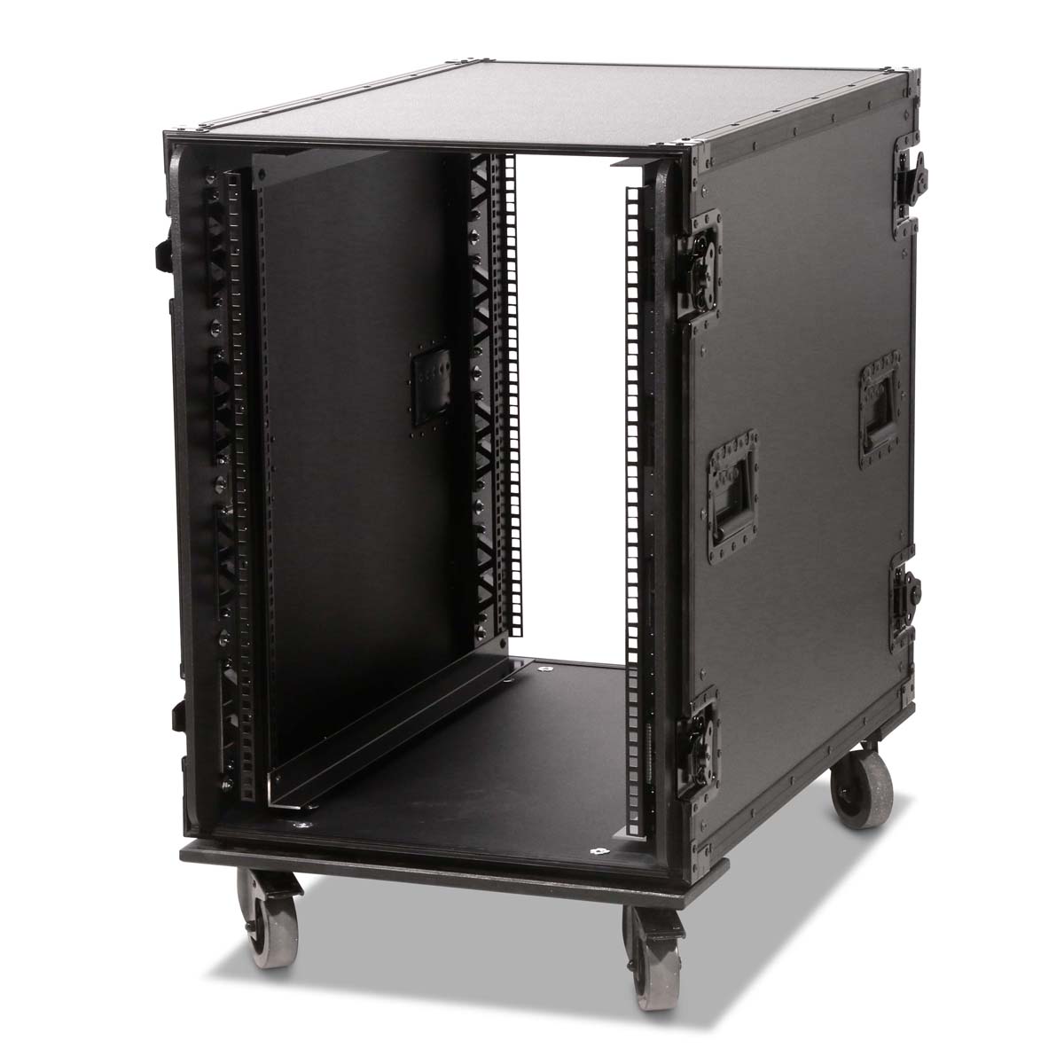16 HE Heavy IT Shockmount Rack 85 + Rollen *All black*