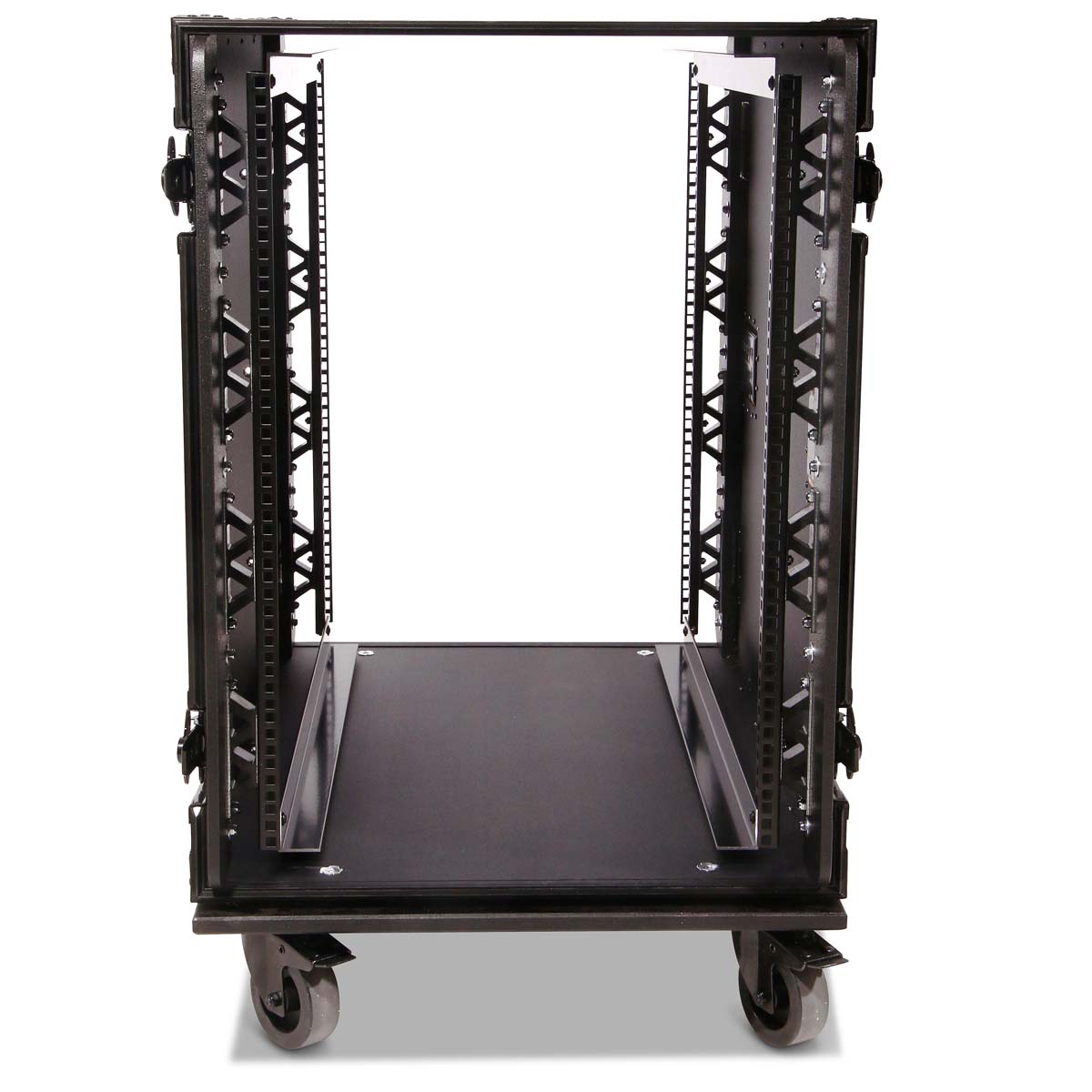 16 HE Heavy IT Shockmount Rack 85 + Rollen *All black*