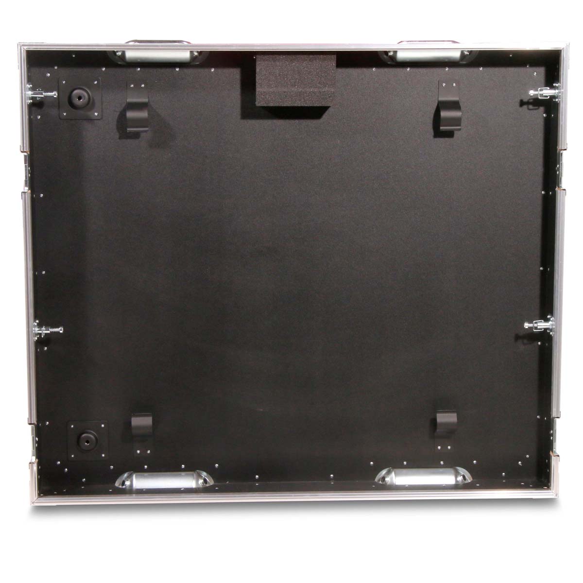 Flight-case pour produits dérivés avec fonction table et tiroir